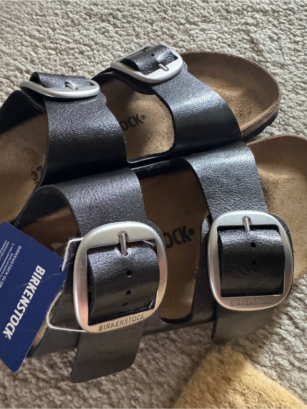 Birkenstock Arizona Big Buckle Slide Sandal Black SZ 37 "BRAND NEW OUT OF BOX" - Picture 4 of 5